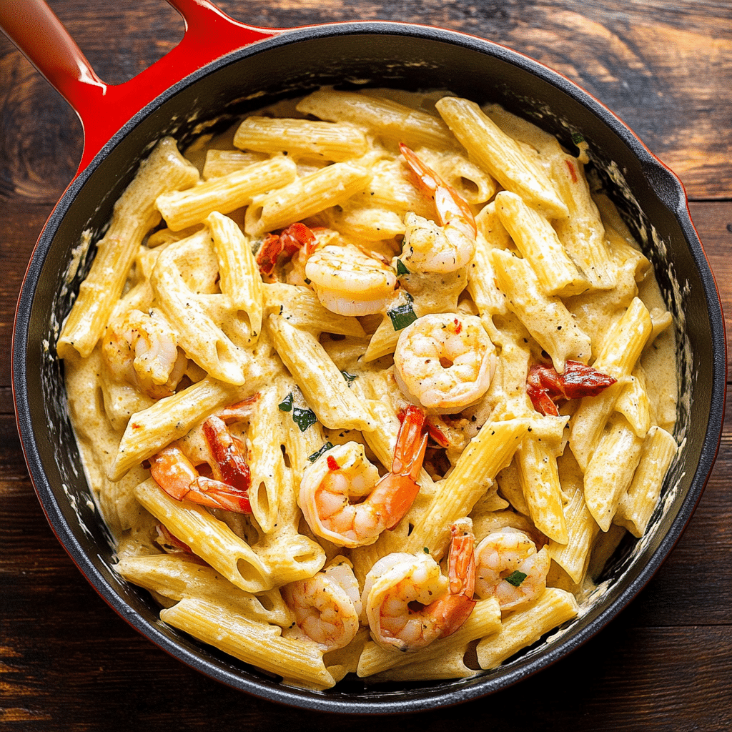 Creamy Jamaican Shrimp Rasta Pasta