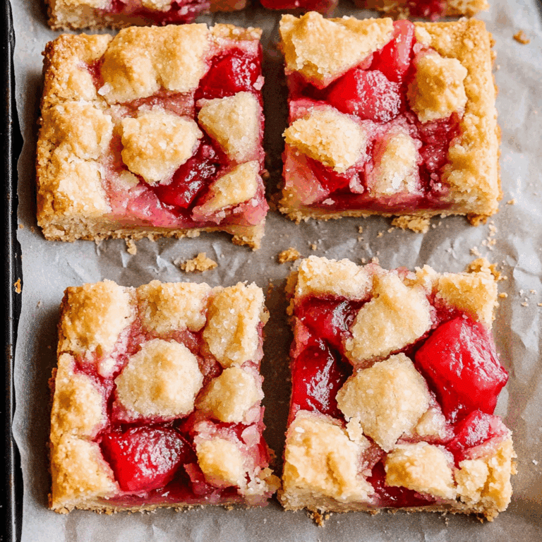 Rhubarb Shortbread Bars