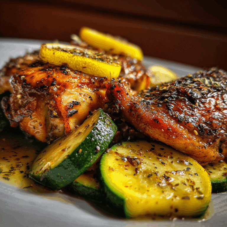 Asado Chicken with Lemon Zucchini