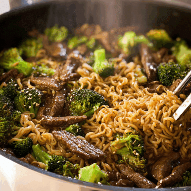 Beef and Broccoli Ramen Stir Fry