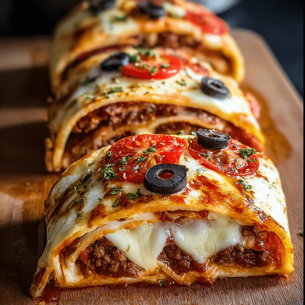 Beef Pizza Bake Wrap