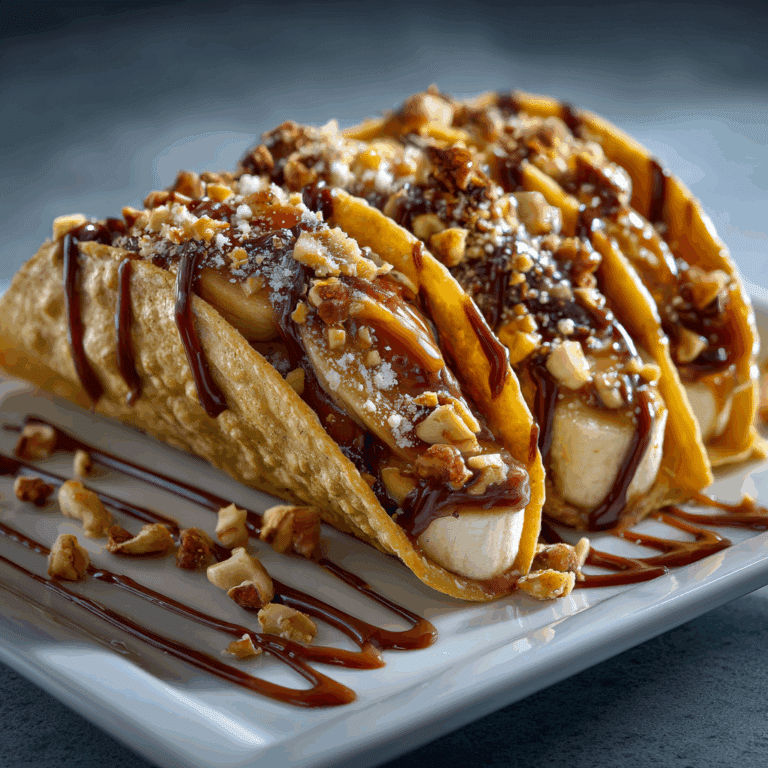 Caramel Banana Nuts Tacos