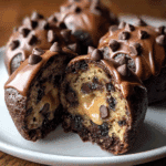 Chocolate Chip Cookie Dough Brownie Bombs