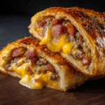 Garbage Bread with Cheesy Bacon & Beef Filling