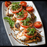 Grilled Caprese Chicken with Mozzarella