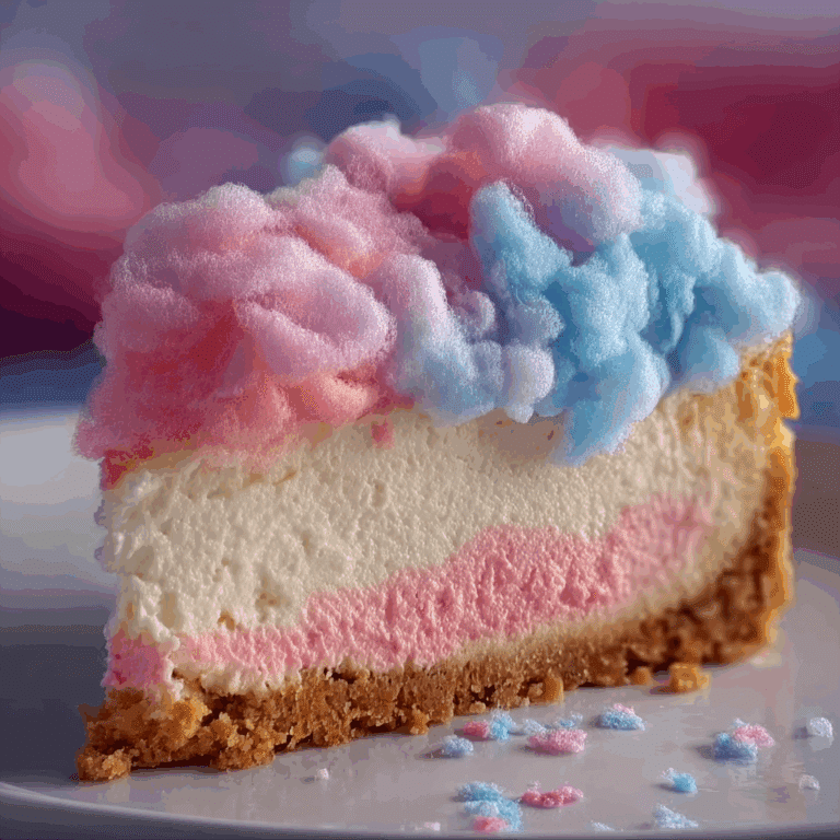 No-Bake Cotton Candy Cheesecake