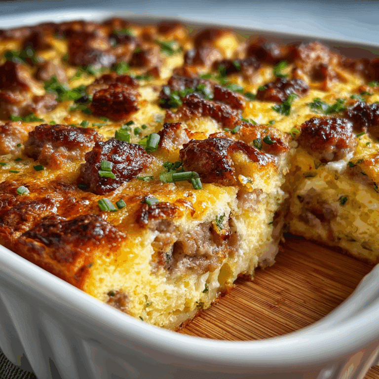 Overnight Sausage Breakfast Casserole