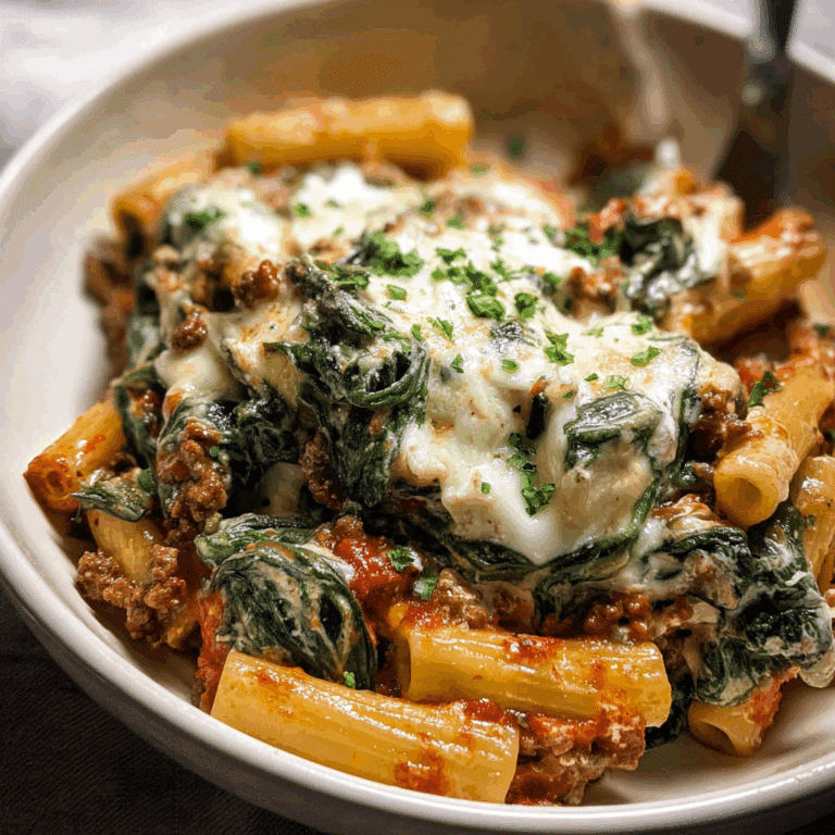 Ricotta Spinach Beef Pasta