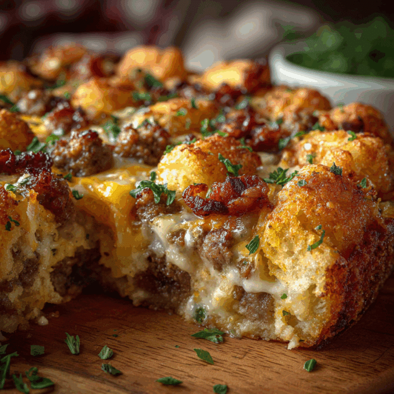 Sausage Tater Tot Breakfast Casserole