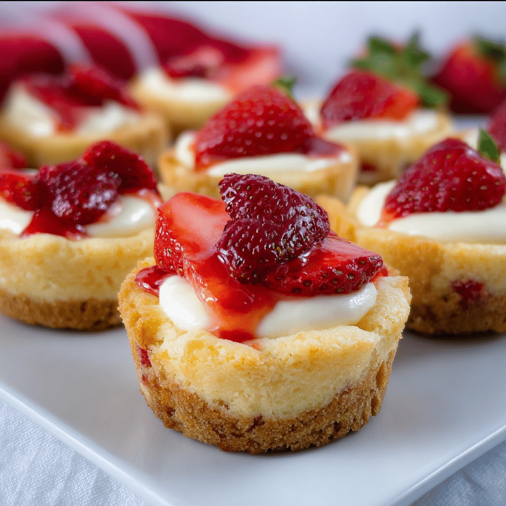 Strawberry Cheesecake Cookie Cups