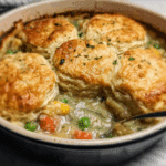 Biscuit Vegetable Pot Pie Casserole