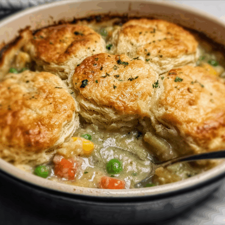 Biscuit Vegetable Pot Pie Casserole