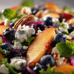 Blueberry Peach Feta Salad