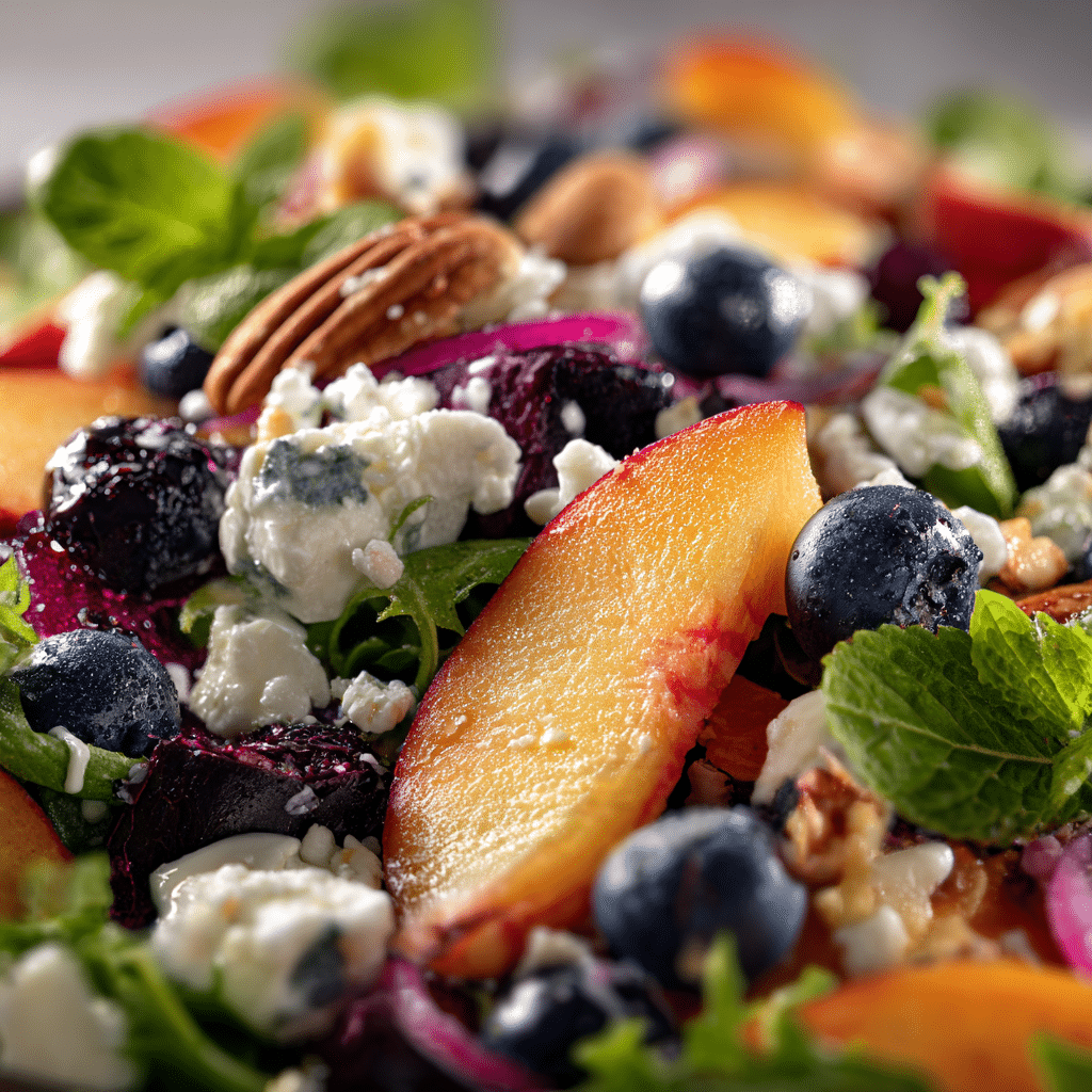 Blueberry Peach Feta Salad