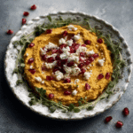 Butternut Squash Hummus with Feta and Pomegranate