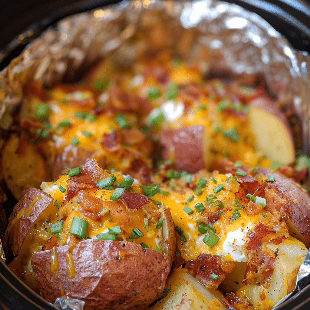 Crockpot Loaded Potatoes