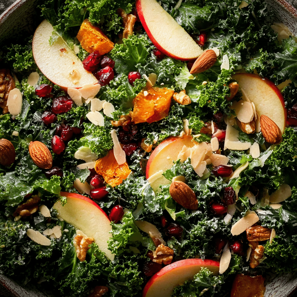 Fall Harvest Kale Salad