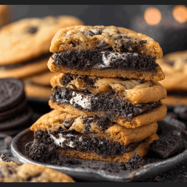 Halloween Oreo Stuffed Chocolate Chip Cookies