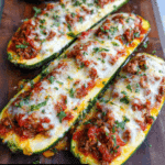 Lasagna Stuffed Zucchini Boats
