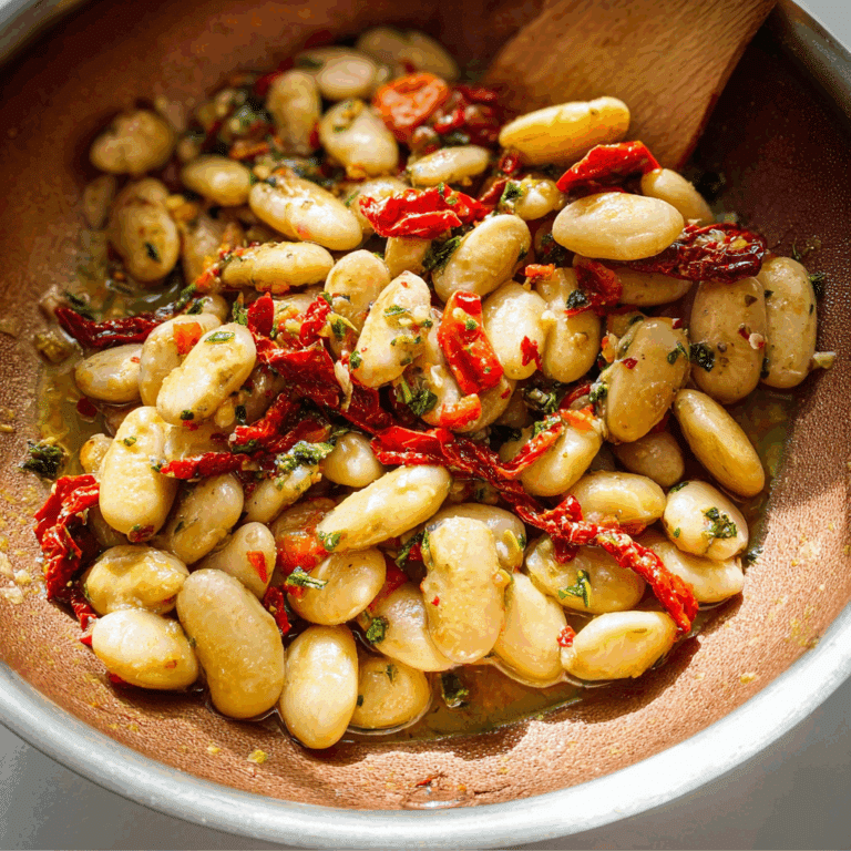 Marinated Gigante Bean Salad with Sun-Dried Tomatoes