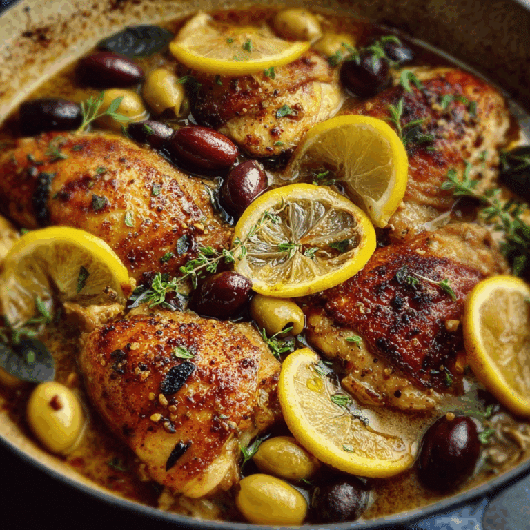 Mediterranean Chicken with Lemons & Olives