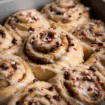 Peppermint Bark Cinnamon Rolls