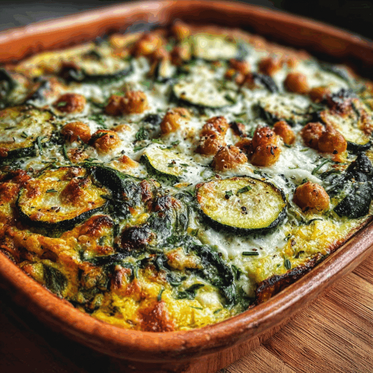 Spinach Zucchini Chickpea Bake