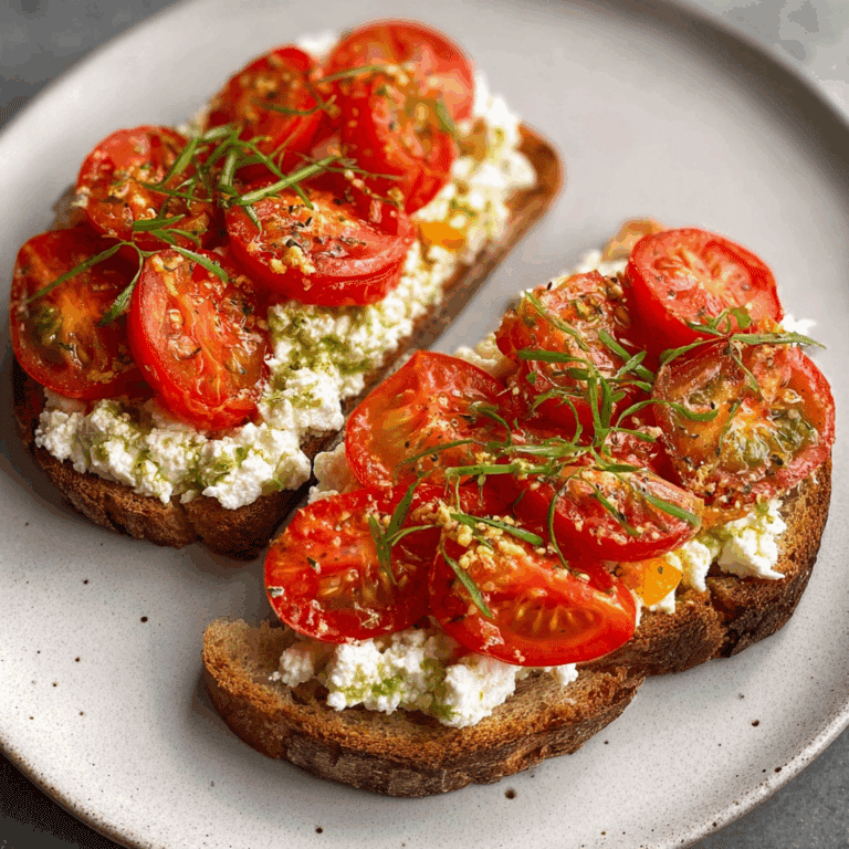 Tomato and Cottage Cheese Toast