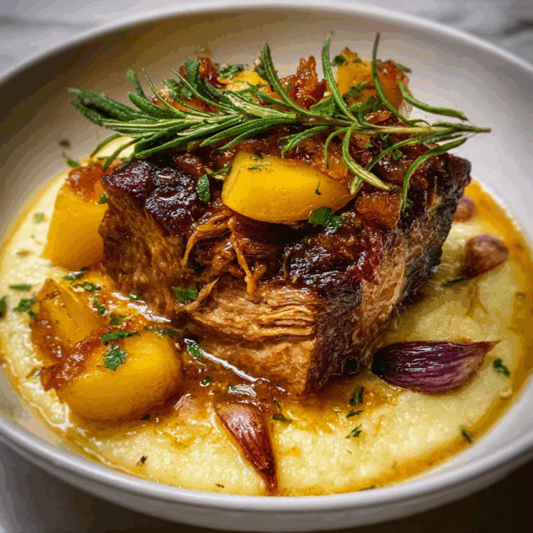 Braised Pork Shoulder with Apples and Garlic