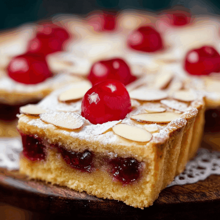 Cherry Bakewell Tart with Almonds