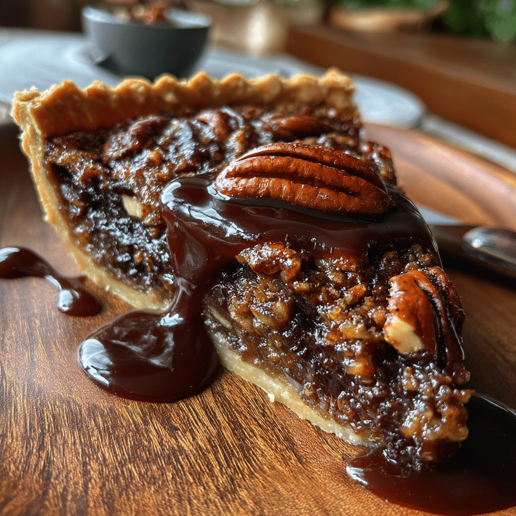 Chocolate Pecan Pie with Bourbon