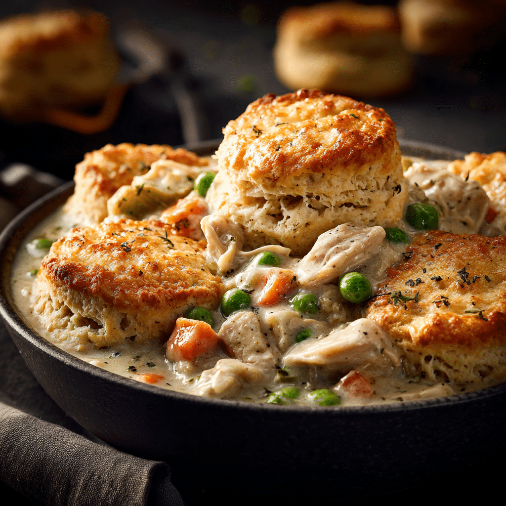 Crock Pot Chicken Pot Pie with Biscuits