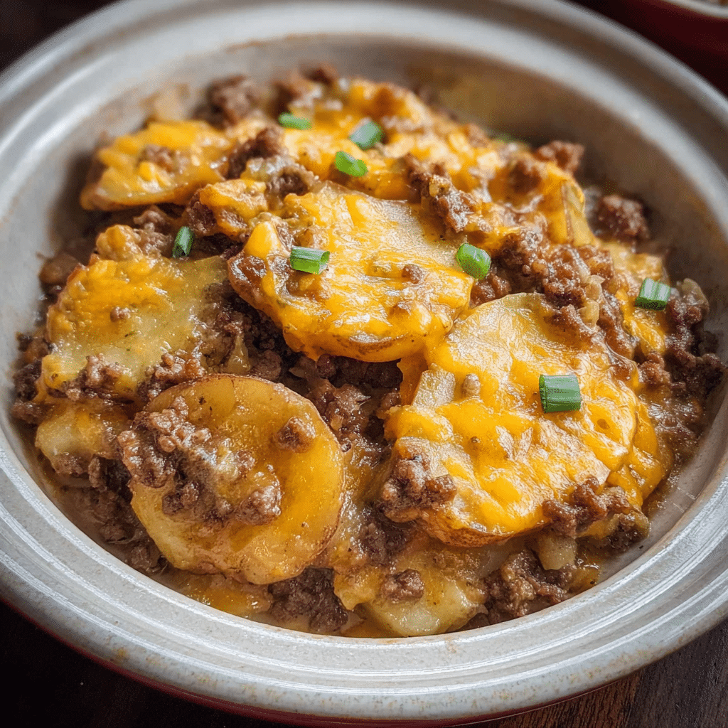 Crock Pot Hamburger Potato Casserole