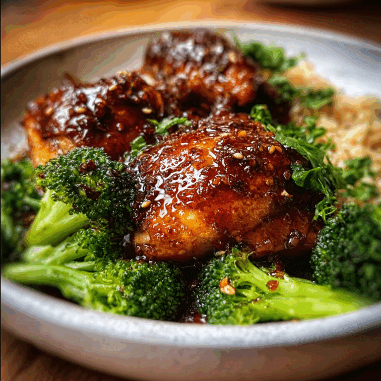 Crockpot Honey Garlic Chicken with Broccoli
