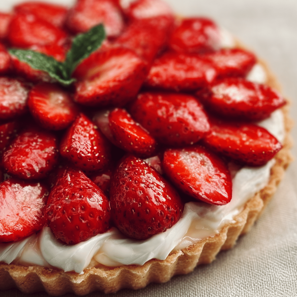 Fresh Strawberry Tart with Creamy Filling