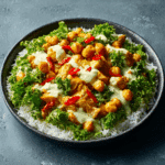 Kale Salad with Roasted Chickpeas and Creamy Dressing