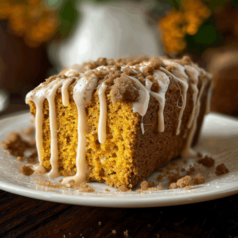 Pumpkin Coffee Cake with Vanilla Glaze