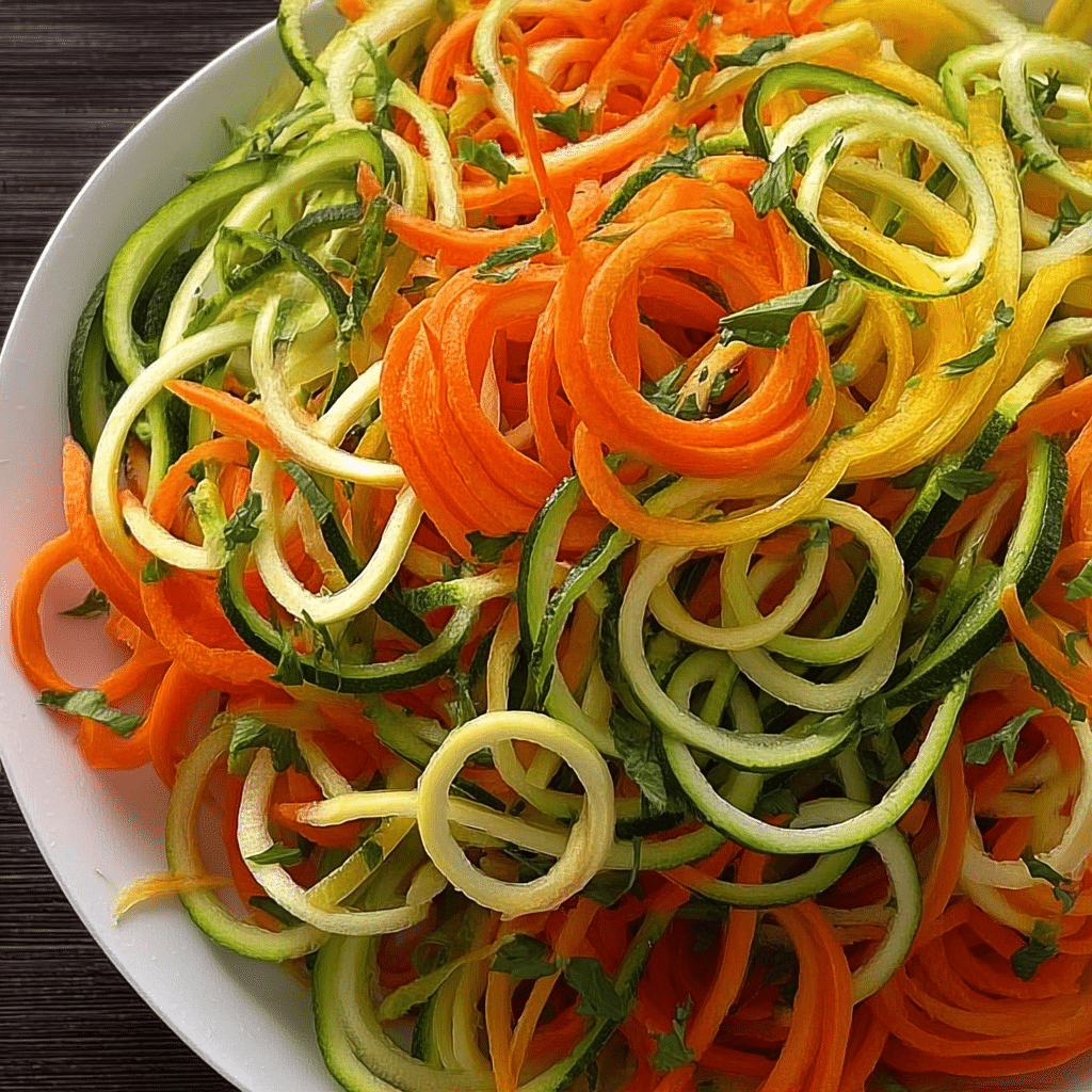 Veggie Noodles with Zucchini, Carrot, and More