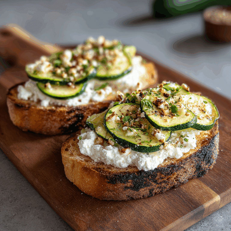 Zucchini Ricotta Toast
