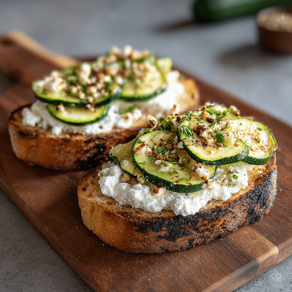 Zucchini Ricotta Toast